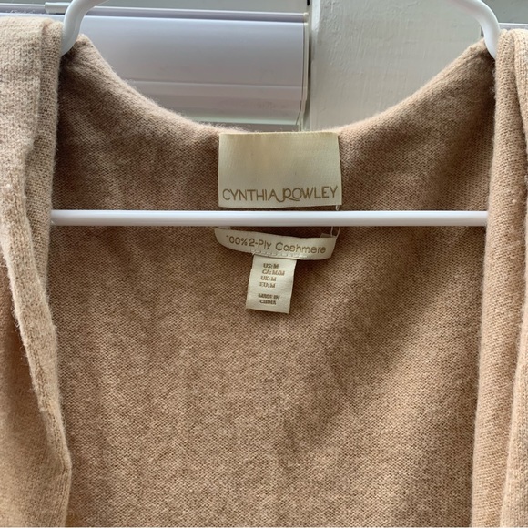 CYNTHIA ROWLEY cashmere cardigan vest - Picture 7 of 8